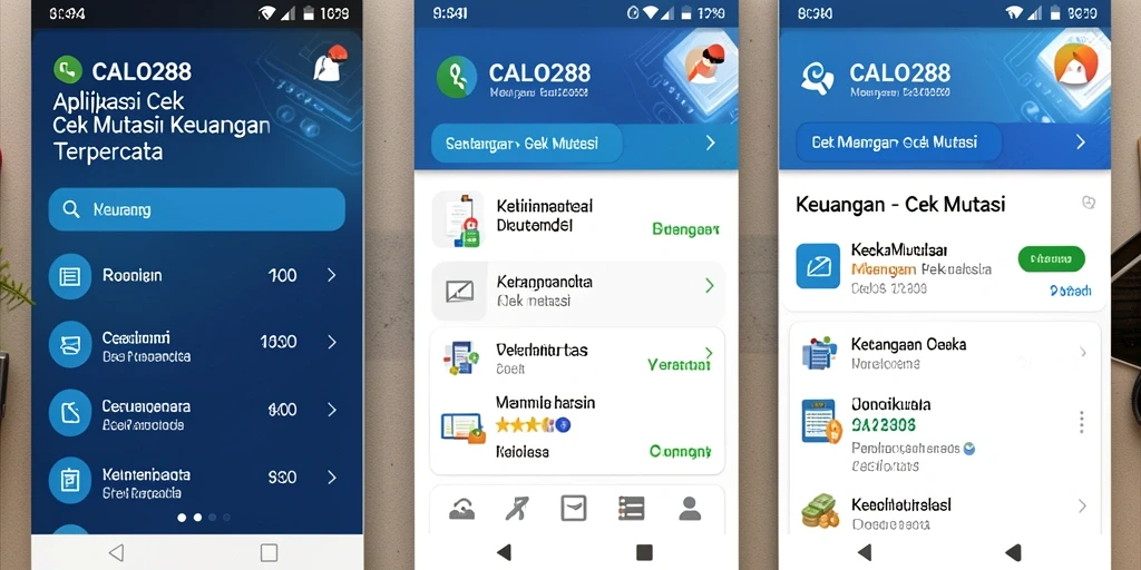 Tampilan antarmuka utama CALO288 untuk Cek Mutasi yang informatif.