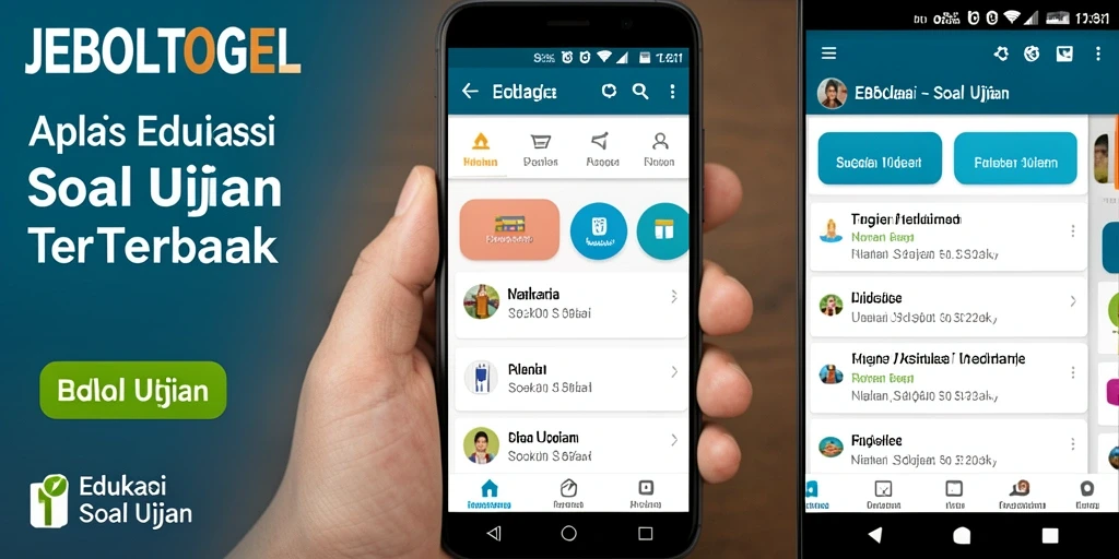 Tampilan antarmuka aplikasi JEBOLTOGEL untuk Soal Ujian.