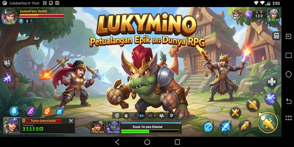 Tampilan antarmuka menarik dalam game RPG LUKYMINO.