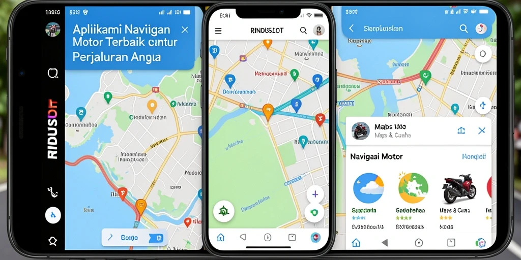 Tampilan antarmuka RINDUSLOT yang user-friendly untuk pengendara motor.