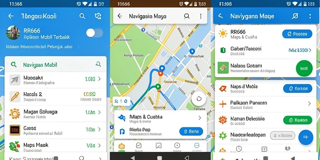 Antarmuka pengguna RR666 yang intuitif untuk Navigasi Mobil.