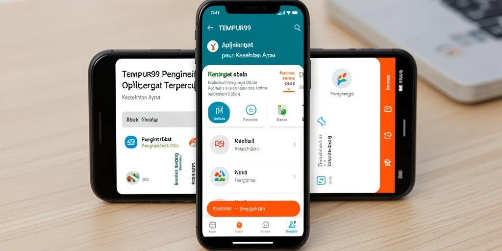 Tampilan antarmuka aplikasi Pengingat Obat yang user-friendly.