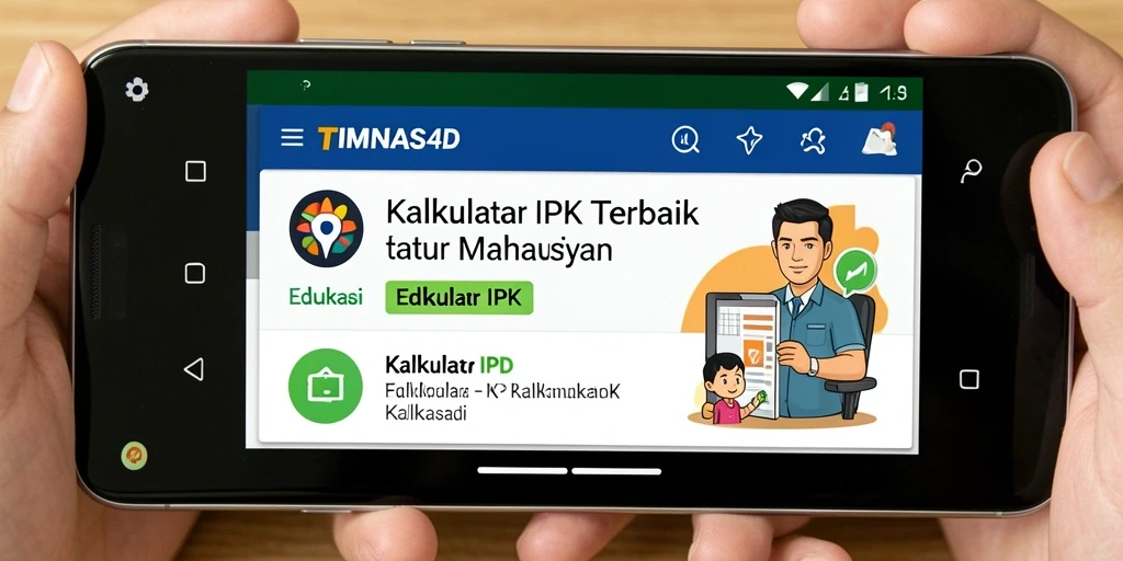 Tampilan antarmuka aplikasi Kalkulator IPK TIMNAS4D yang menarik.