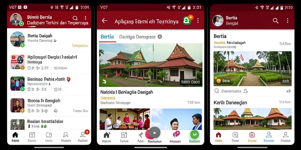Tampilan antarmuka aplikasi V07 yang jelas dan informatif.